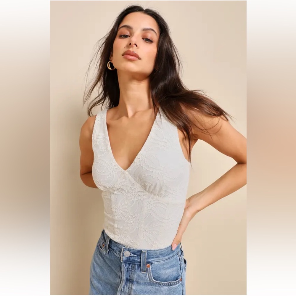 Ivory Lace Tank Top